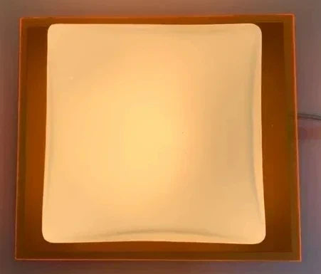 Space Age Wall Lamp - Orange Acrylic & Frosted Glass