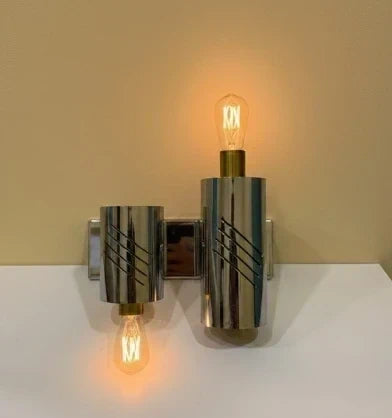 Space Age Chrome Wall Lamp - 4 Light Cylindrical Design