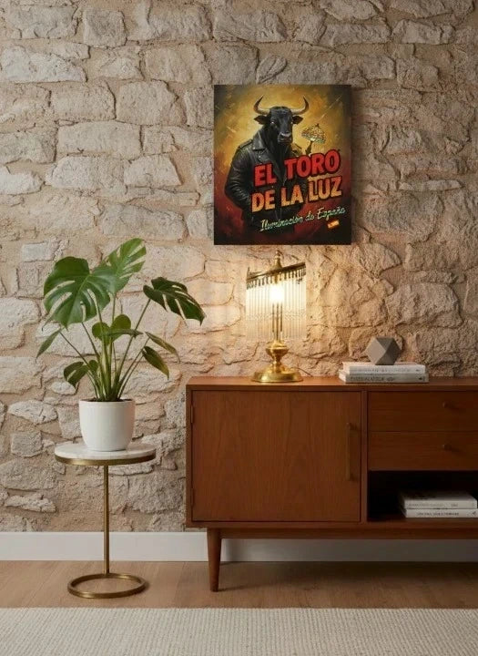 Vintage Spiral Waterfall Table Lamp - Gold & Glass Tubes