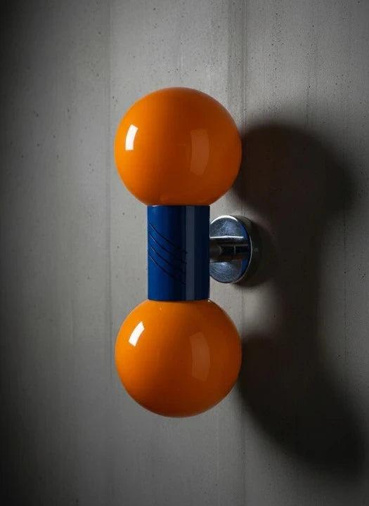 Space Age Wall Lamp - Blue, Chrome & Orange