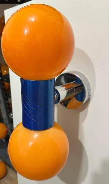 Space Age Wall Lamp - Blue, Chrome & Orange