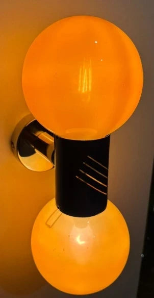 Space Age Wall Lamp - Blue, Chrome & Orange