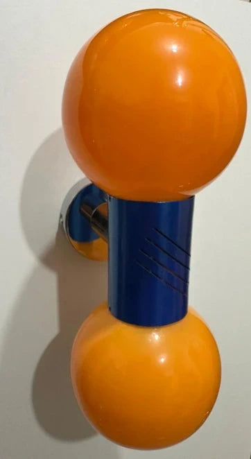 Space Age Wall Lamp - Blue, Chrome & Orange