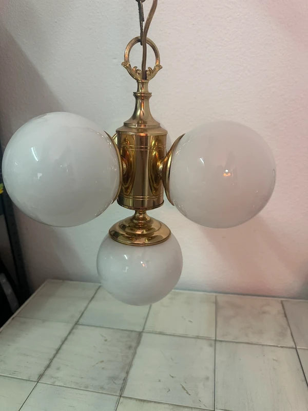 Chandelier lit, warm opaline glow