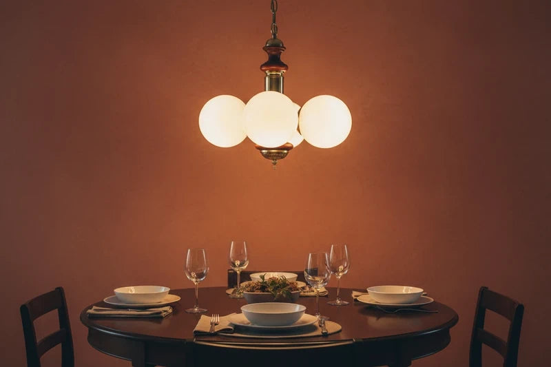 Vintage chandelier — top view with hanging ring
