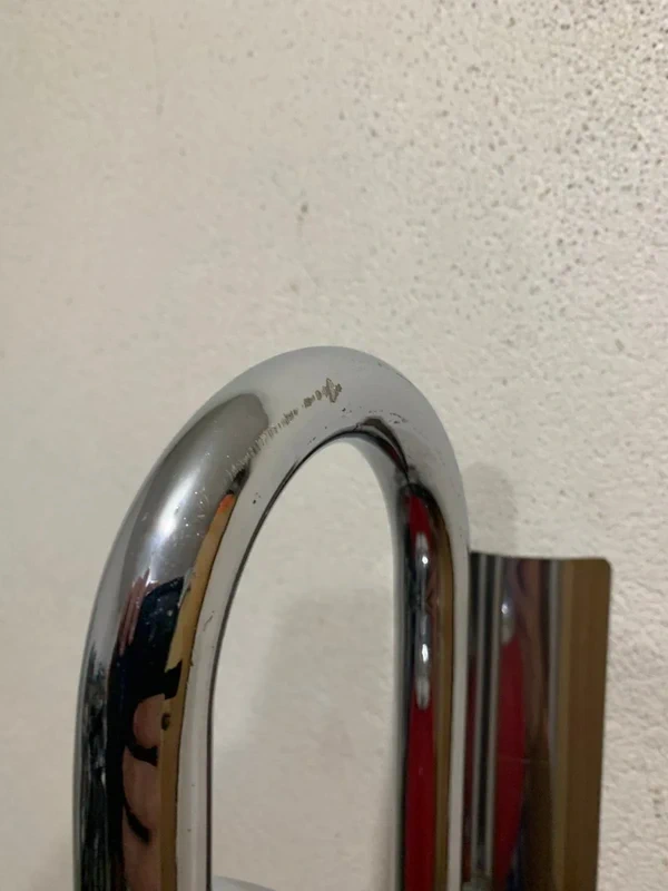 Space Age Wall Lamp - Chrome Base with Red Glass Globe