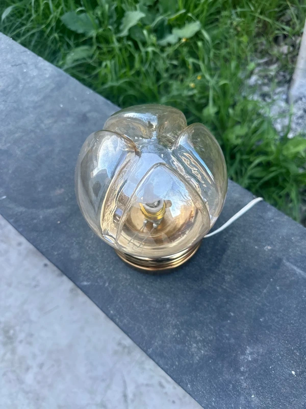 Vintage Mazzega Murano Glass Space Age Table Lamp - 1970s