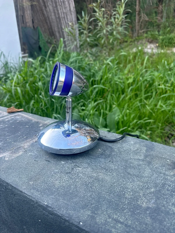Retro Endon Desk Lamp - Blue Chrome Spotlight with Adjustable Arm