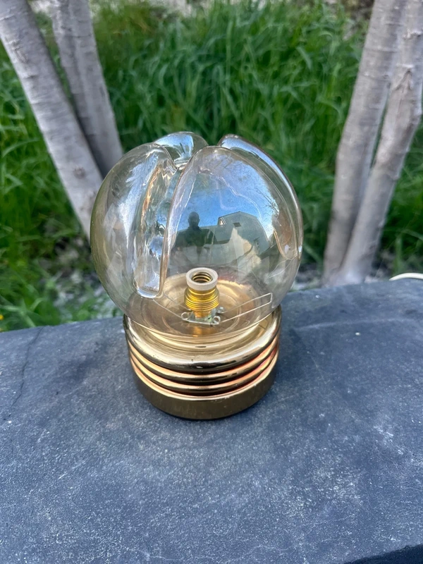 Vintage Mazzega Murano Glass Space Age Table Lamp - 1970s