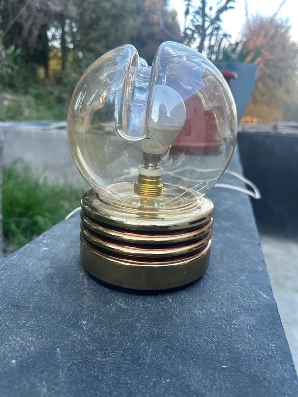 Vintage Mazzega Murano Glass Space Age Table Lamp - 1970s