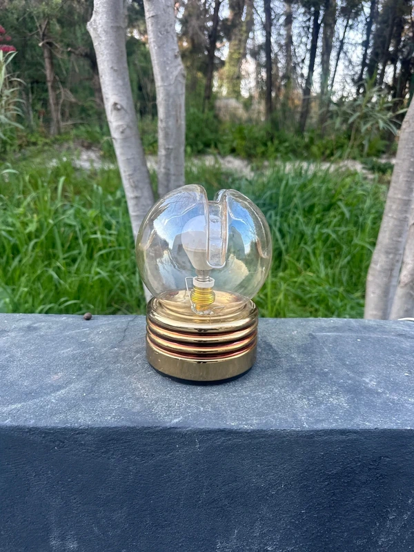 Vintage Mazzega Murano Glass Space Age Table Lamp - 1970s