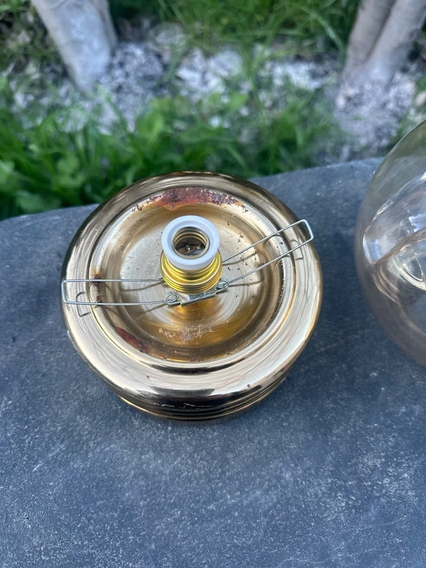 Vintage Mazzega Murano Glass Space Age Table Lamp - 1970s